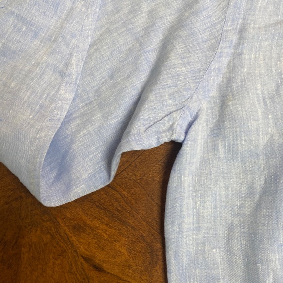 Vineyard Vines Linen Shirt Men's Large light blue - Picture 3 of 4